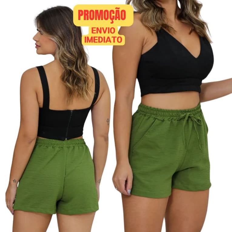 Short Duna Feminino Básico Soltinho Verão