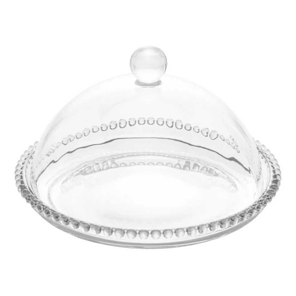 Queijeira Cristal Transparente Pearl Luxo 20x12 Wolff