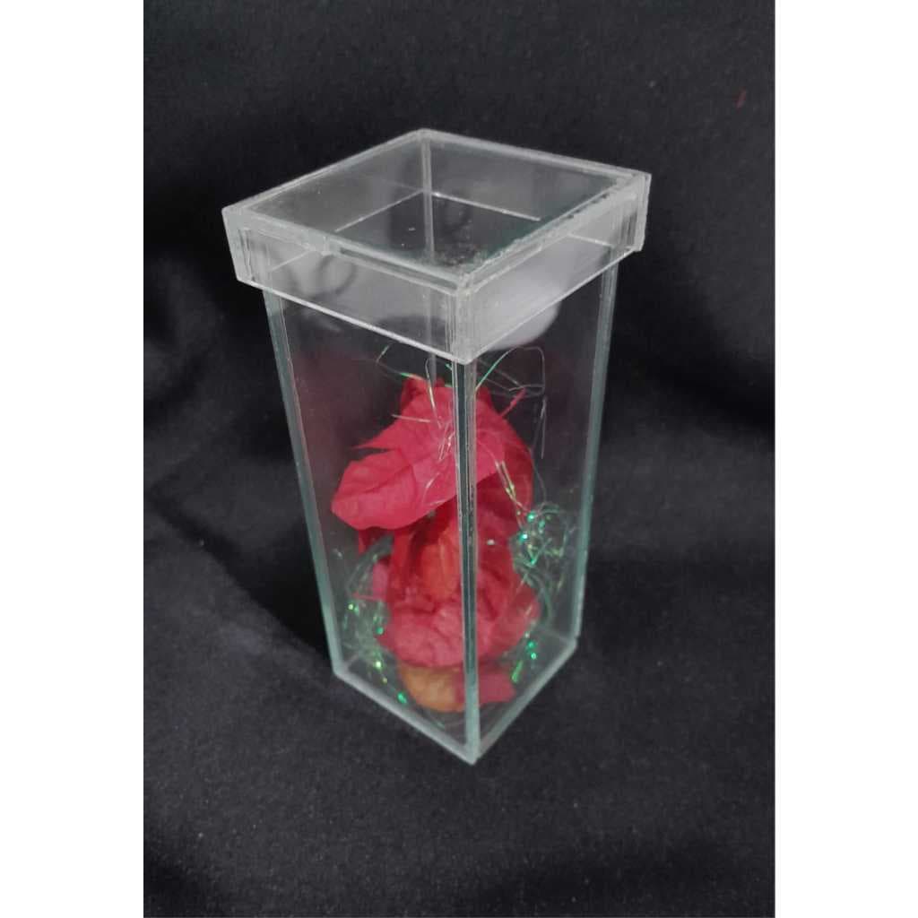 Caixa Retangular de Vidro 12x4,5x4- Embalagem- Presente -Festa Eventos Casamento -Padrinhos- Convite