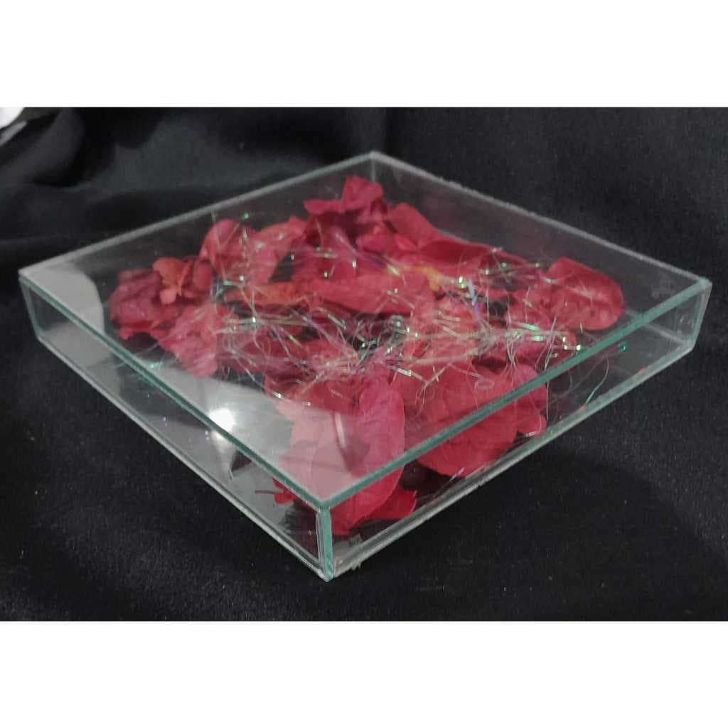Caixa Convite Vidro 14x14x2 - Embalagem - Presente Padrinhos
