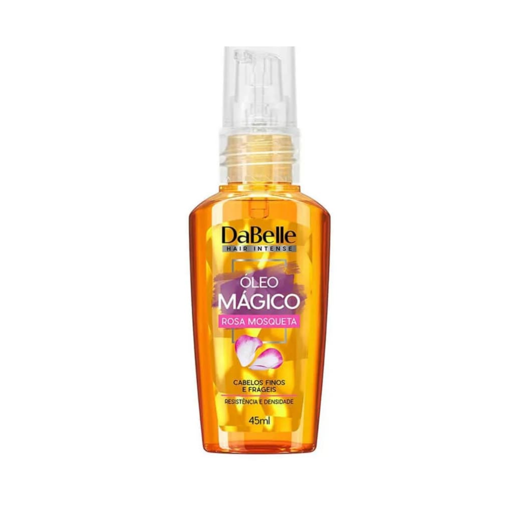 Óleo Rosa Mosqueta Dabelle Reparador De Pontas Para Cabelo Frizz Umectação Pontas Duplas Sem Brilho 45Ml
