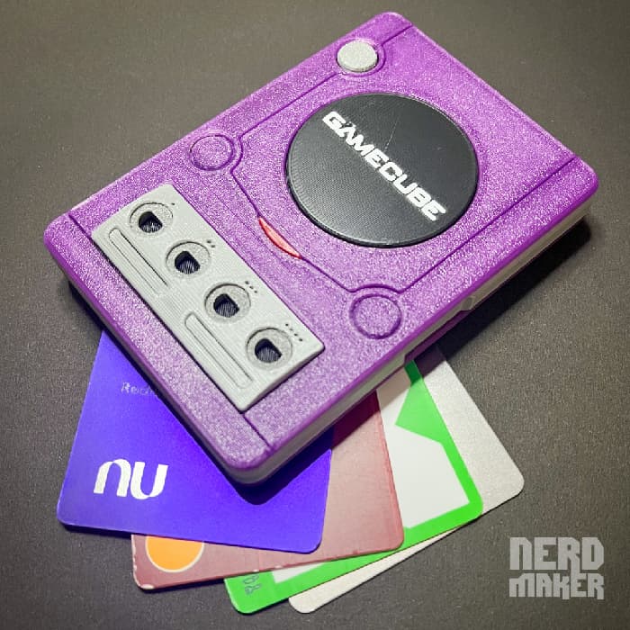 Carteira Porta Cartões - Nintendo Game Cube - Nerd Maker 3D