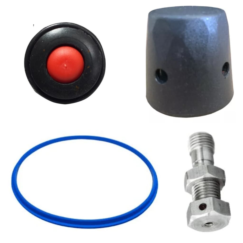 Kit Reparo  Panela Pressão LUZIE 10 LTS 1 Borracha 1 Peso, 1 pino e 1 Válvula Seguraça Fecho interno