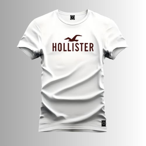 Camiseta Hollister Unissex 100% Algodão Fio 30.1 T-Shirt Premium