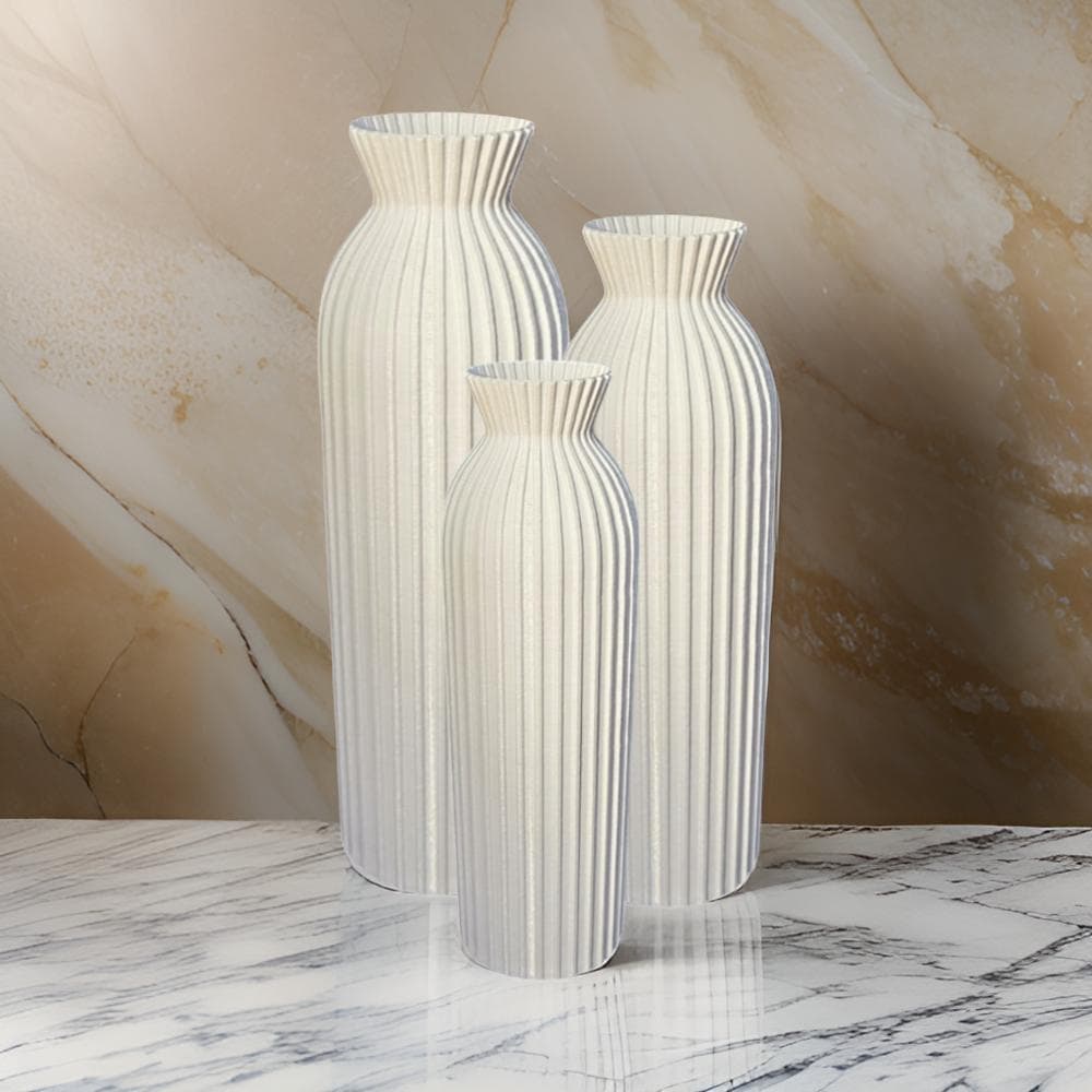 Trio Vasos Modernos Decorativos Para Flores Decoração Para Mesas  - Criativa Plasticos