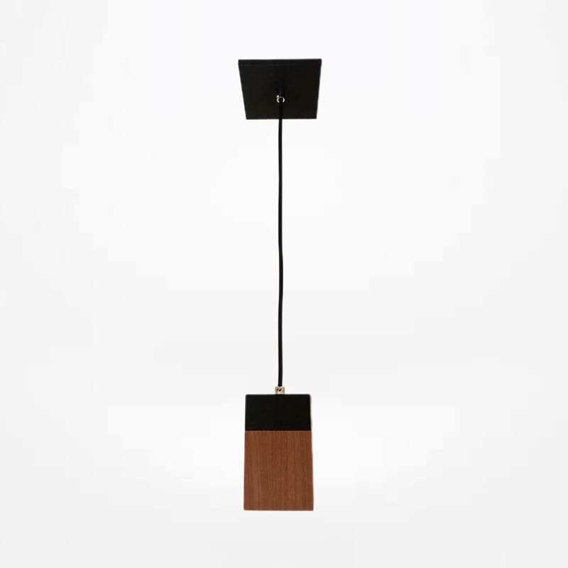 Pendente Teto Madeira TAUARI CARVÃO Maciça Decorativo