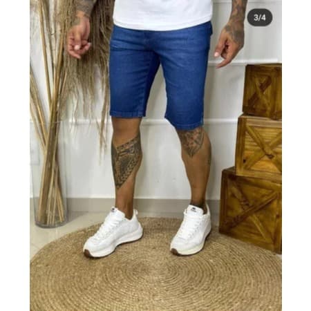Bermuda Jeans Ebla Cintura Alta Masculina Slim Varias Opções