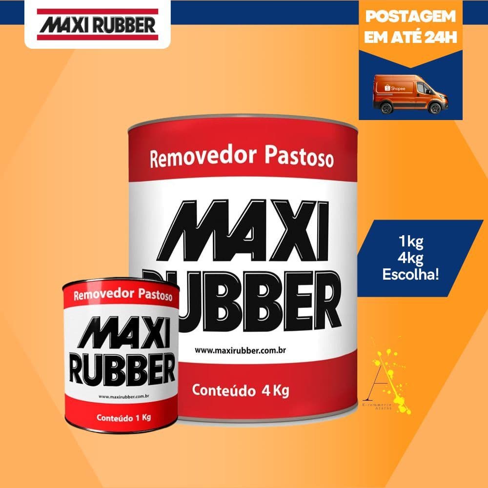 Removedor Pastoso De Tintas 1kg e 4kg Maxi Rubber