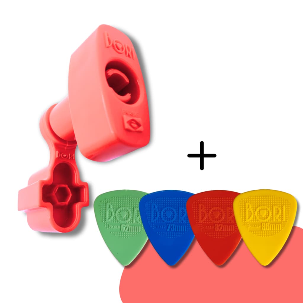 Encordoador Troca De Cordas Bori 3 em 1 + 4 Palhetas Picker Violão Guitarra