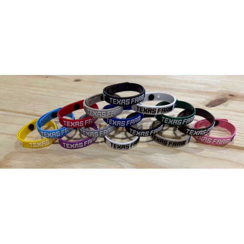 Pulseira de silicone country Texas Farm com regulagem