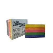cubo lembrete cor neon com 600 folhas