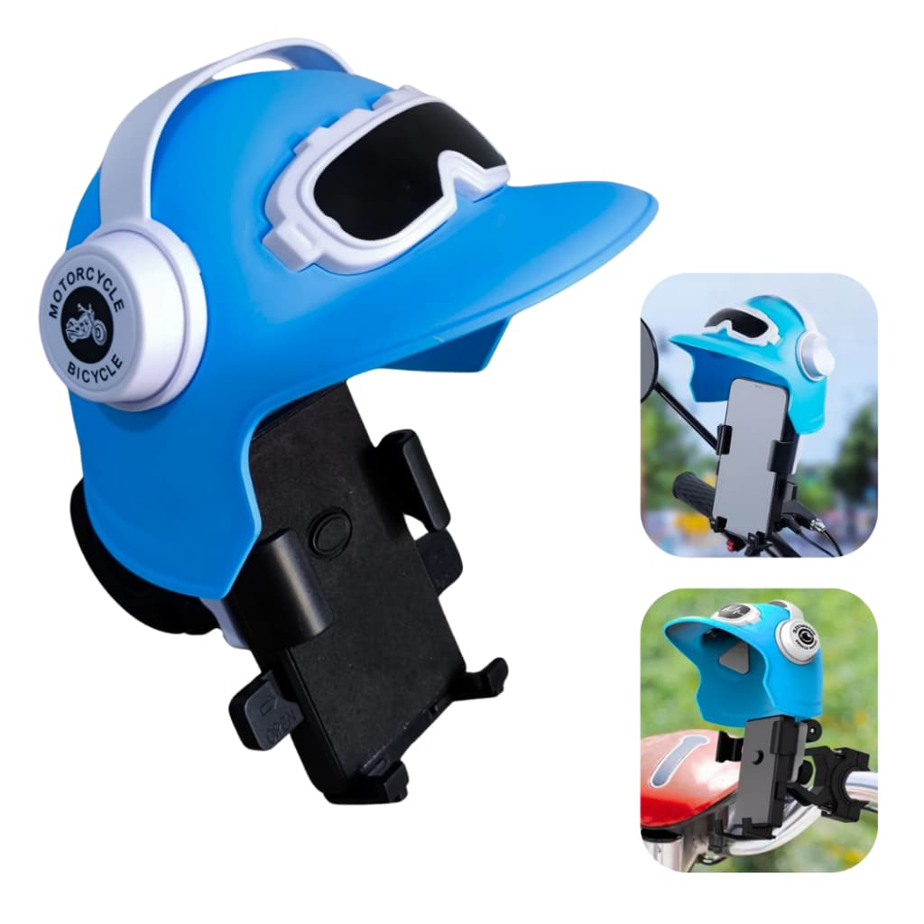 Suporte celular moto universal proteção sol chuva reflexo estilo capacete moto e bike