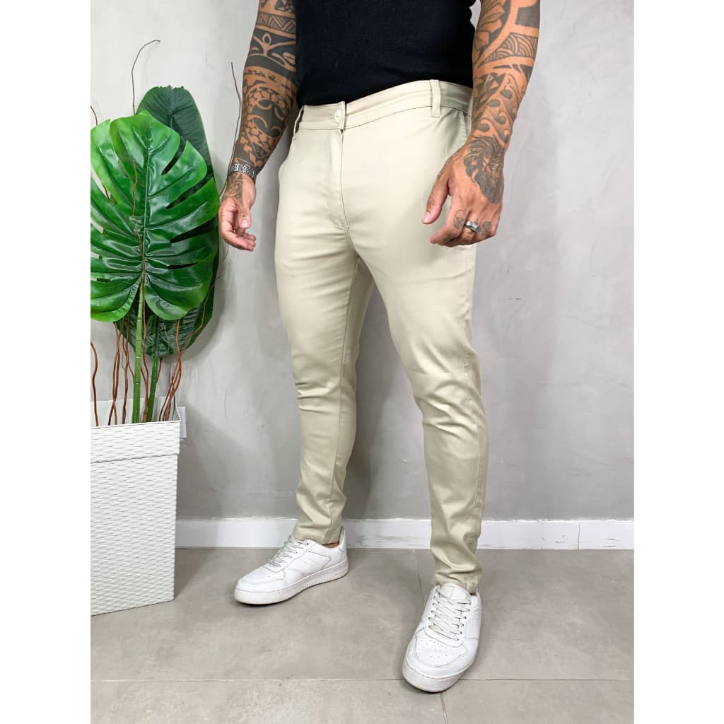 Calça Masculina Bolso Faca Embutido Sarja Skinny Sport Fino Shopee Social Esporte Fino Trabalho