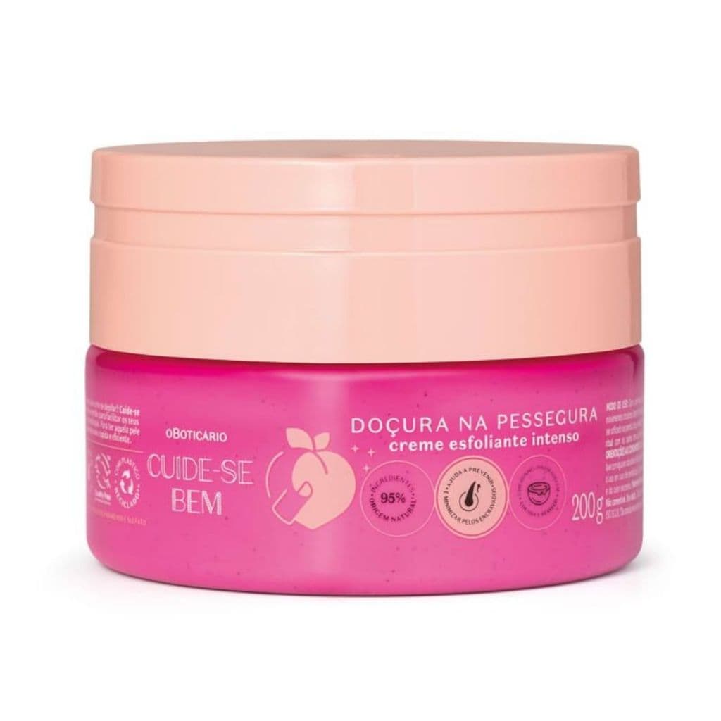 Creme Esfoliante Intenso  Doçura na Pessegura Cuide-se Bem 200g O Boticário