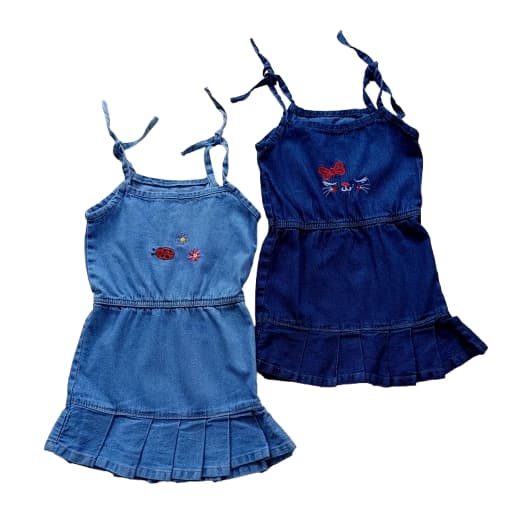 VESTIDO JEANS INFANTIL MENINA MODA BLOGUEIRINHA ENVIO IMEDIATO