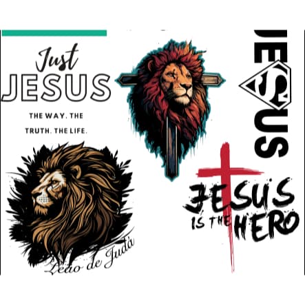 11 Estampas DTF Gospel Cristã alta resolucao para camiseta *pode-se aplicar com ferro de passar