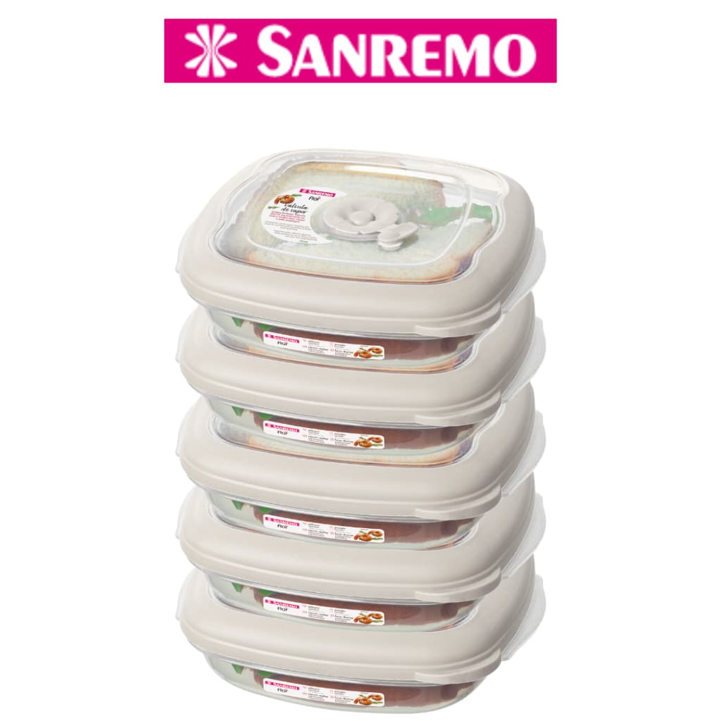 Conjunto 3 Potes Para Sanduiche Hermético com Válvula para Micro Ondas 664ml Sanremo