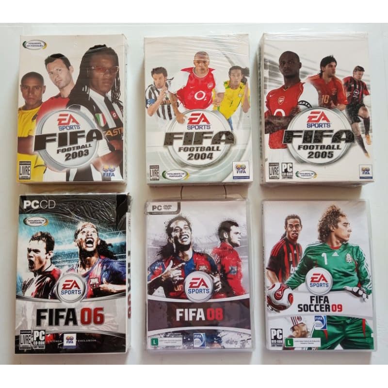 Coleção Jogos FIFA 2003 - 2009 PC Original