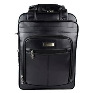 Pasta Mochila Executiva Bolsa Notebook Masculina Em Couro Ecológico