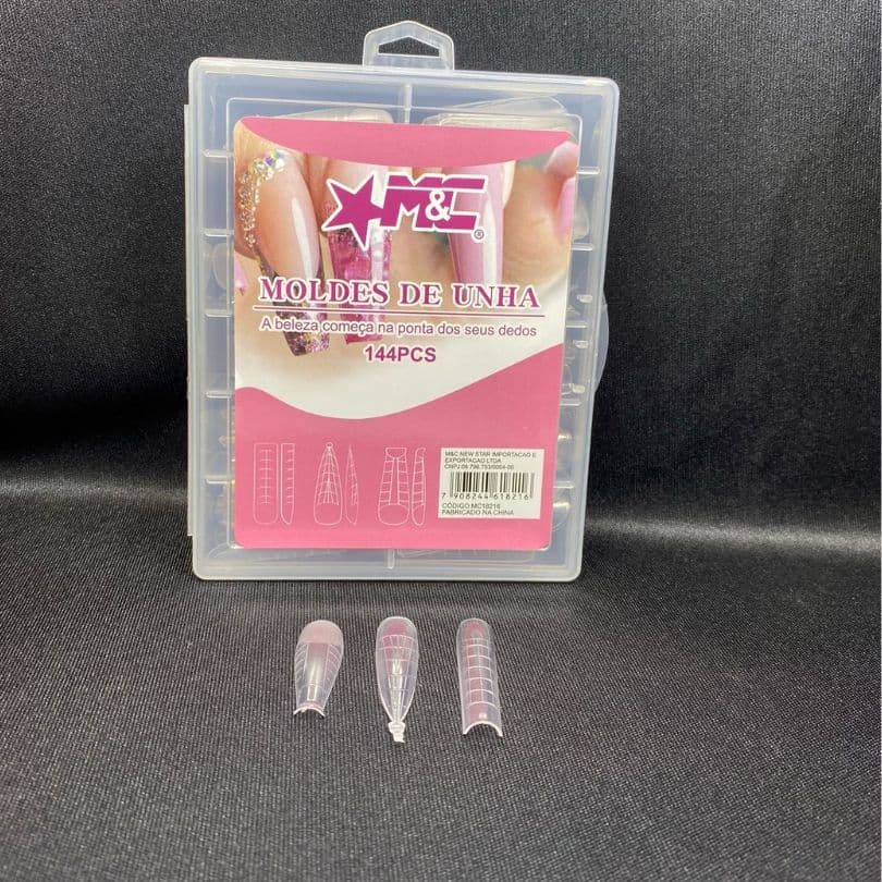 Molde F1 Para Unhas M&C 144 Peças com 3 Modelos