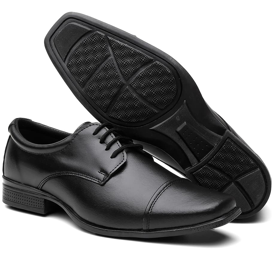 Sapato Social Masculino Oxford Com Cadarço Confortável Linha Premium de Amarrar
