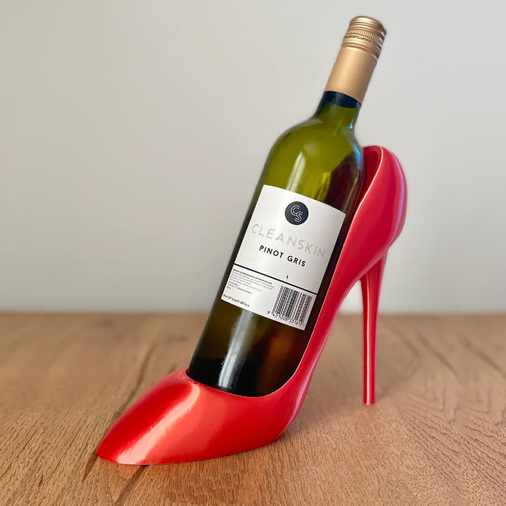 Suporte Porta Garra de Vinho Decorativo Salto Alto Adega