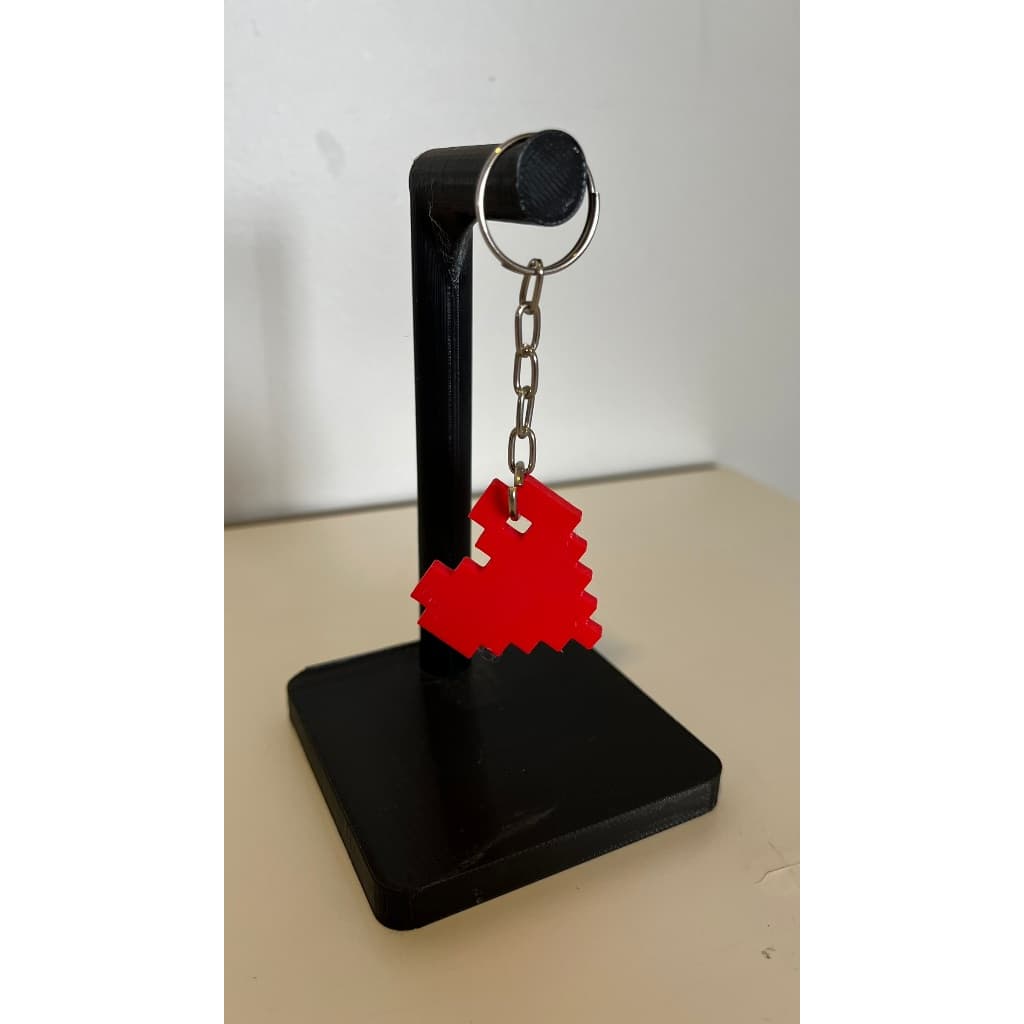 Chaveiro Coração 8-Bits -  Impressão 3D