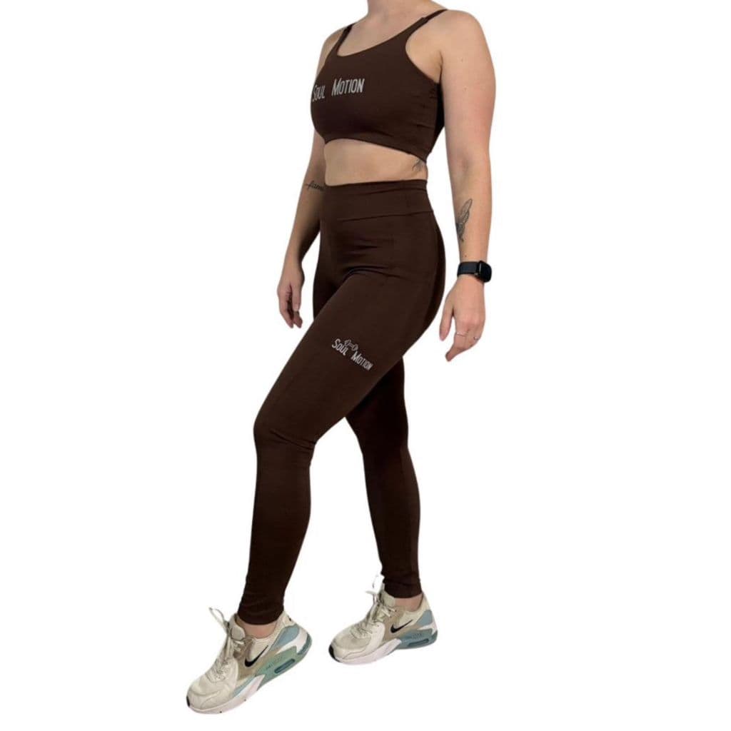 Conjunto Legging com Bolso e Top com Entrada para Bojo