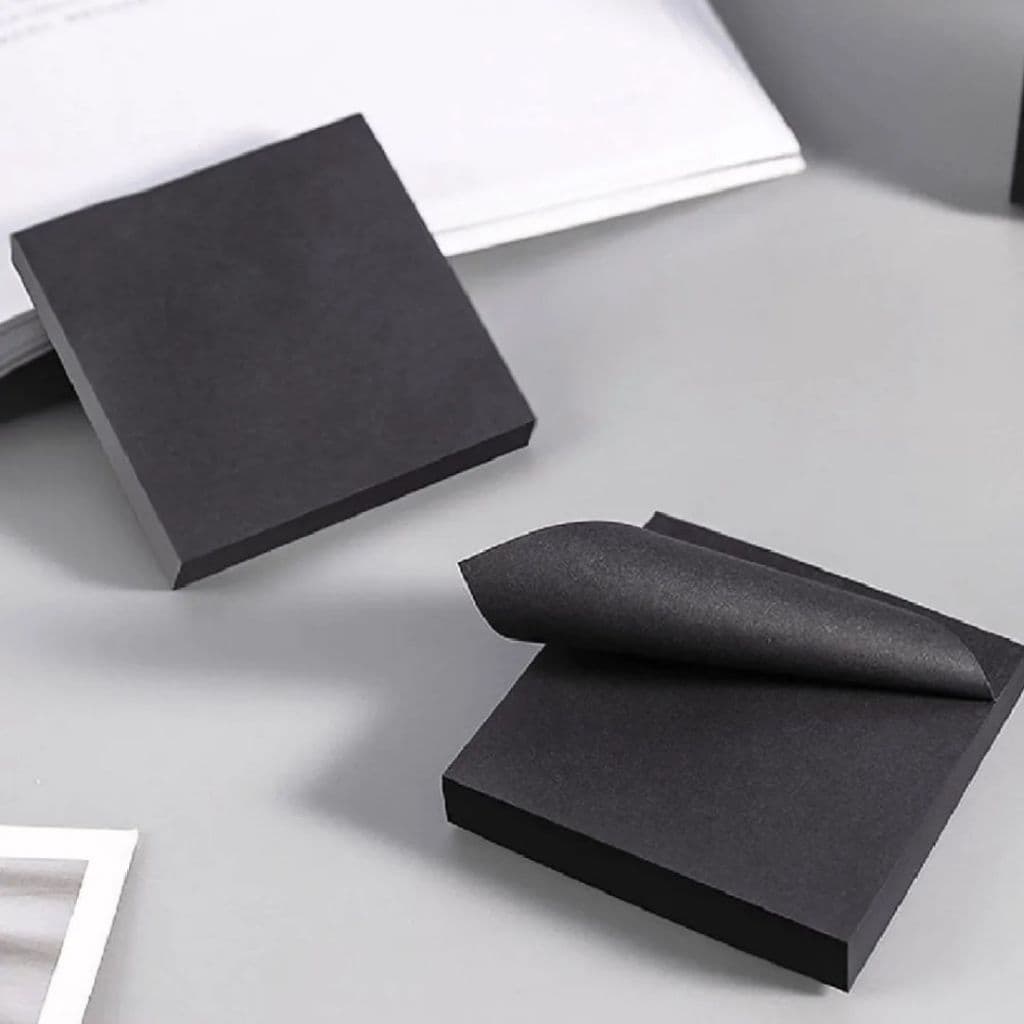 Bloco Adesivo Post-It® 3M Preto Quadrado 76 x 76 mm com 60 folhas - 3M | Notas Adesivas