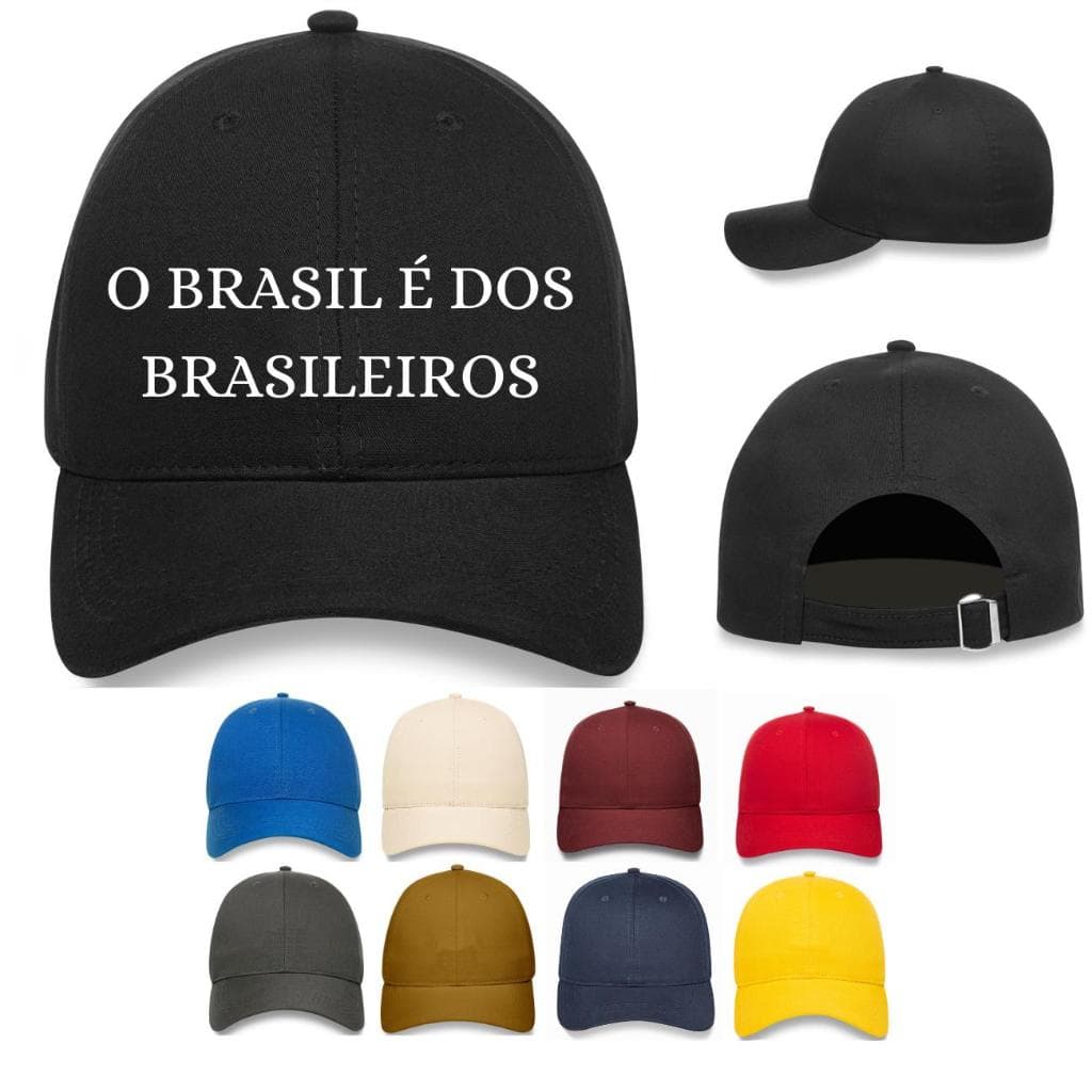 Boné Brasil É Dos Brasileiros Pres Lula Aba Curva Ajustável