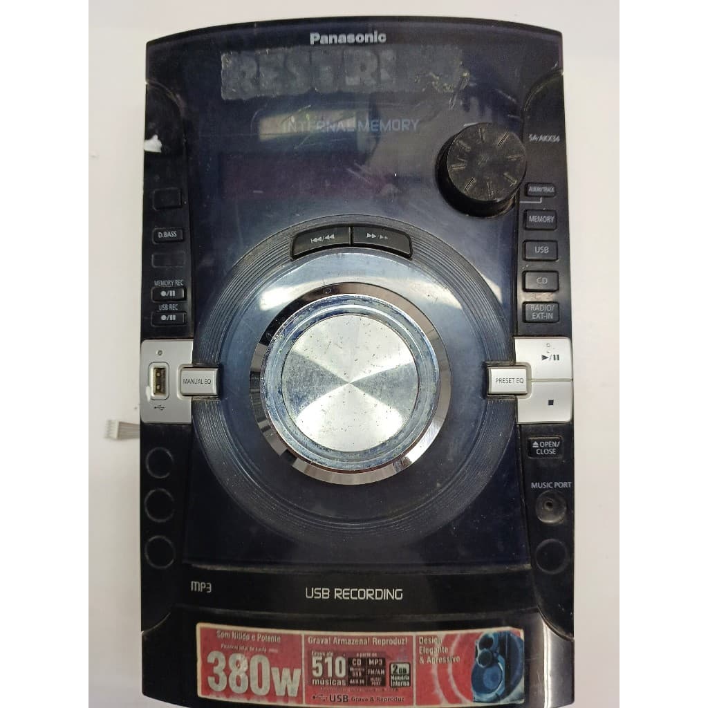 frontal completa com placa som panasonic akx-34