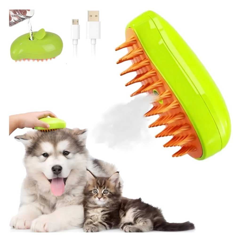 escova para gato| rasqueadeira para gato | Escova a vapor tira pelos para Cães e Gatos