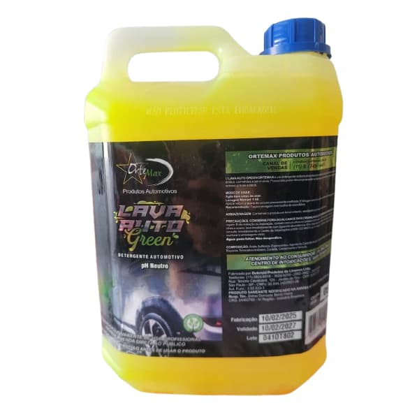 Shampoo Automotivo Lava Autos Concentrado Com Cera Carnaúba 5 Litros - Ortemax