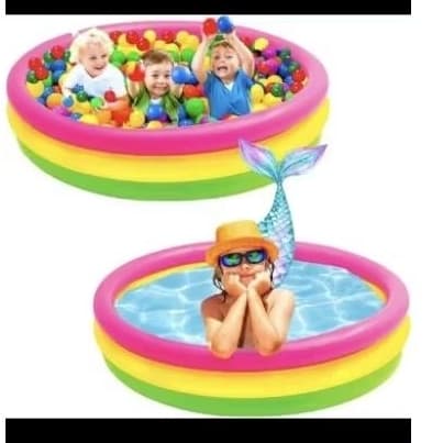 Piscina Infantil Colorida Inflável 90cm