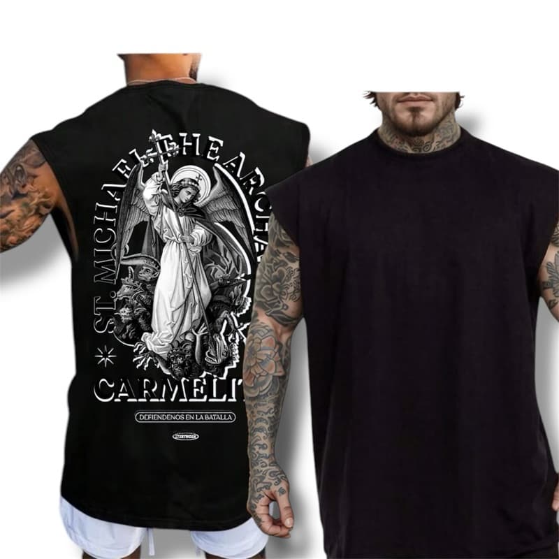 Regata Masculina Oversized Algodão Premium Cavada Blusa Camisa Camiseta Streetwear Machão Treino Verão Moda Unissex