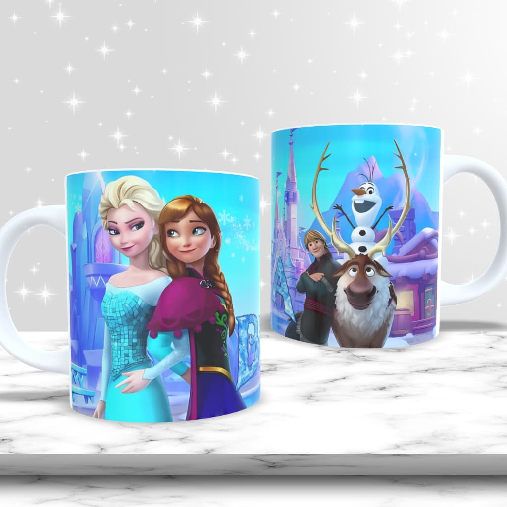 Caneca Menina Infantil Elsa Nome Escolar Plástico Lancheira Presente
