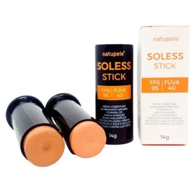 Protetor Solar Natupele Soless Stick FPS95 - Bege Claro