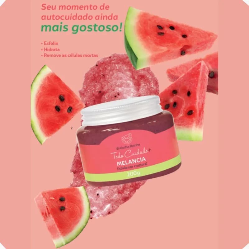 Geleia  Esfoliante De Melancia Todo Cuidado Mais Abelha Rainha 200g