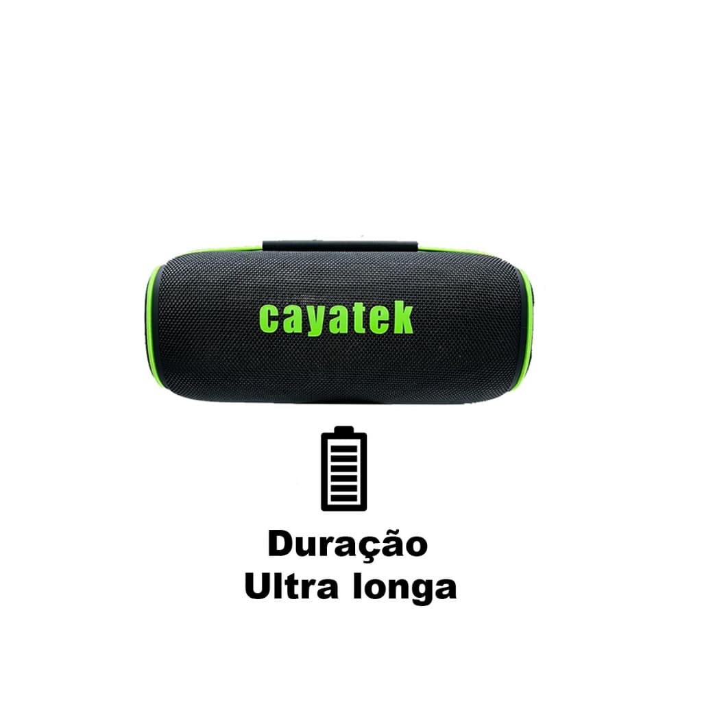 Caixa de Som Bluetooth CAYATEK prova a Água 60W Alto Falante Duplo e Luz RGB boa SOM-0218
