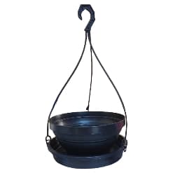Kit Vaso cuia 21 com haste e prato para plantas pendentes suculentas samambaia 2,4 Litros