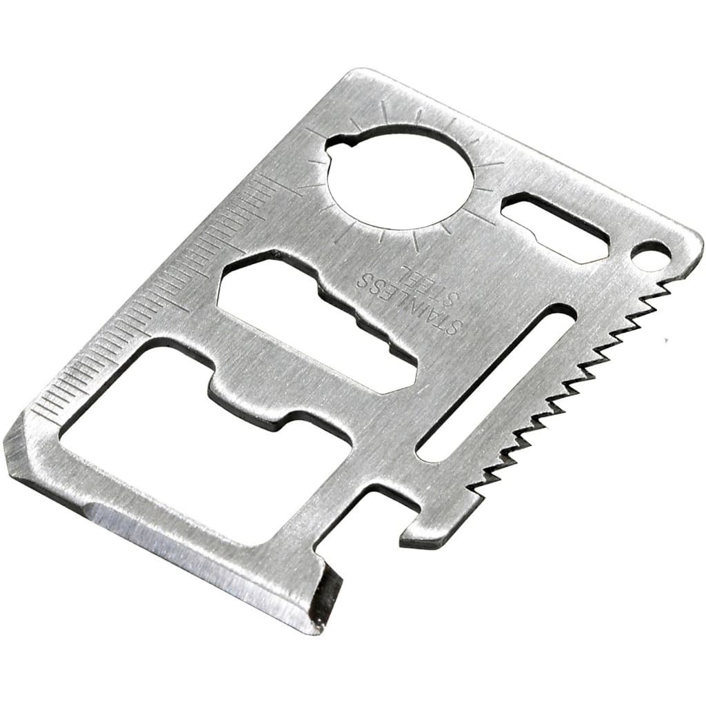 Cartão Tático Edc Multifunção Inox Camping Sobrevivência