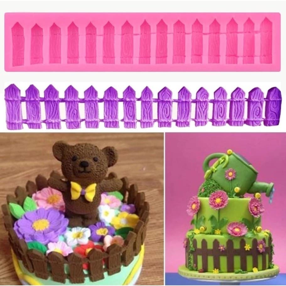 Molde de Silicone Cerca Cercadinho Confeitaria Artesanato