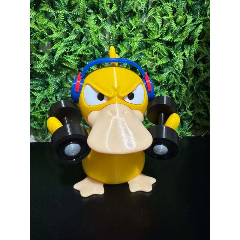 Psyduck Pokemon fazendo musculação  impresso 3d