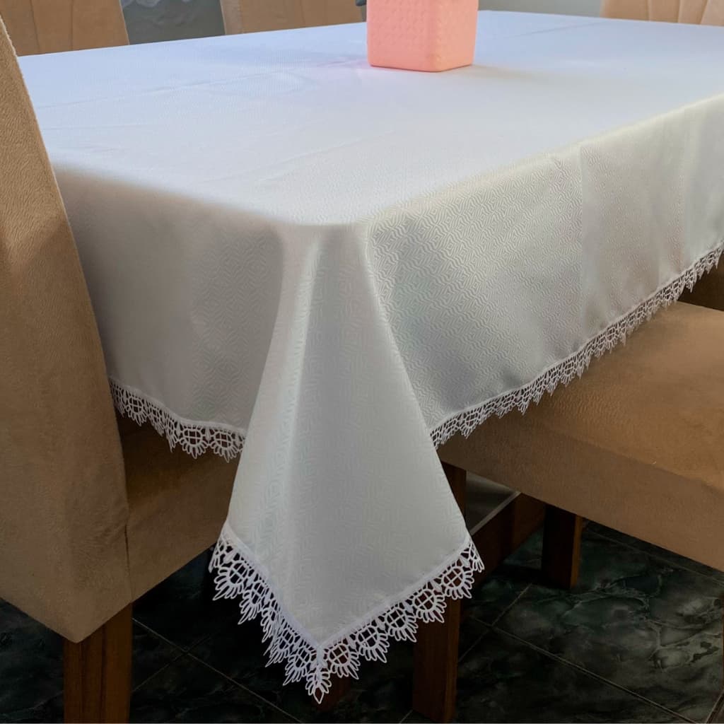 Toalha de mesa Requinte 2,20m x 1,50m para cozinha 6 cadeiras