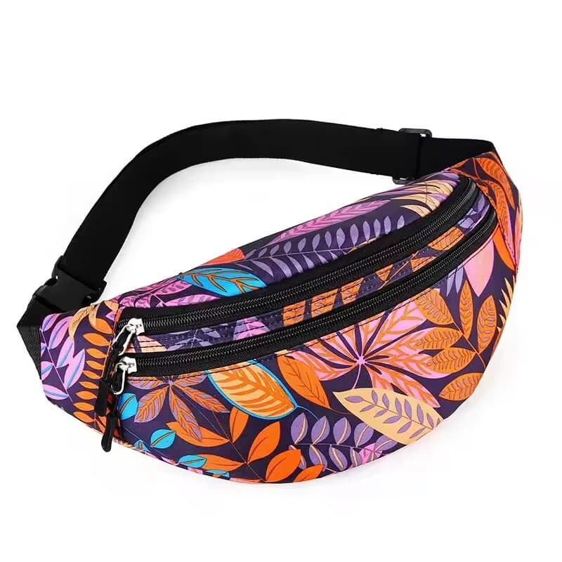 Pochete Bolsa Crossbody Transversal Florida Feminina Unissex Fecho em Zíper Carnaval Dia a Dia Casual Academia Média Gra