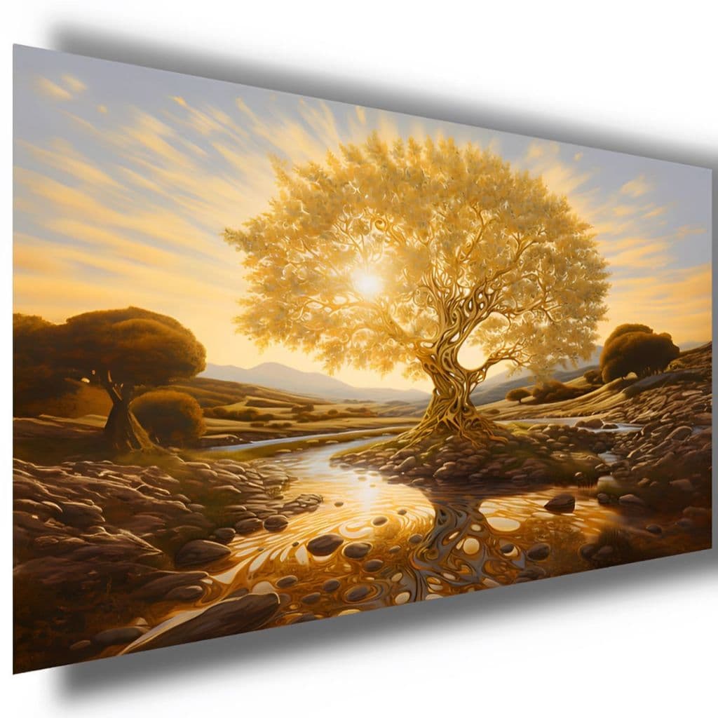 Quadro Decorativo 112x80 Grande Sala Árvore Da Vida