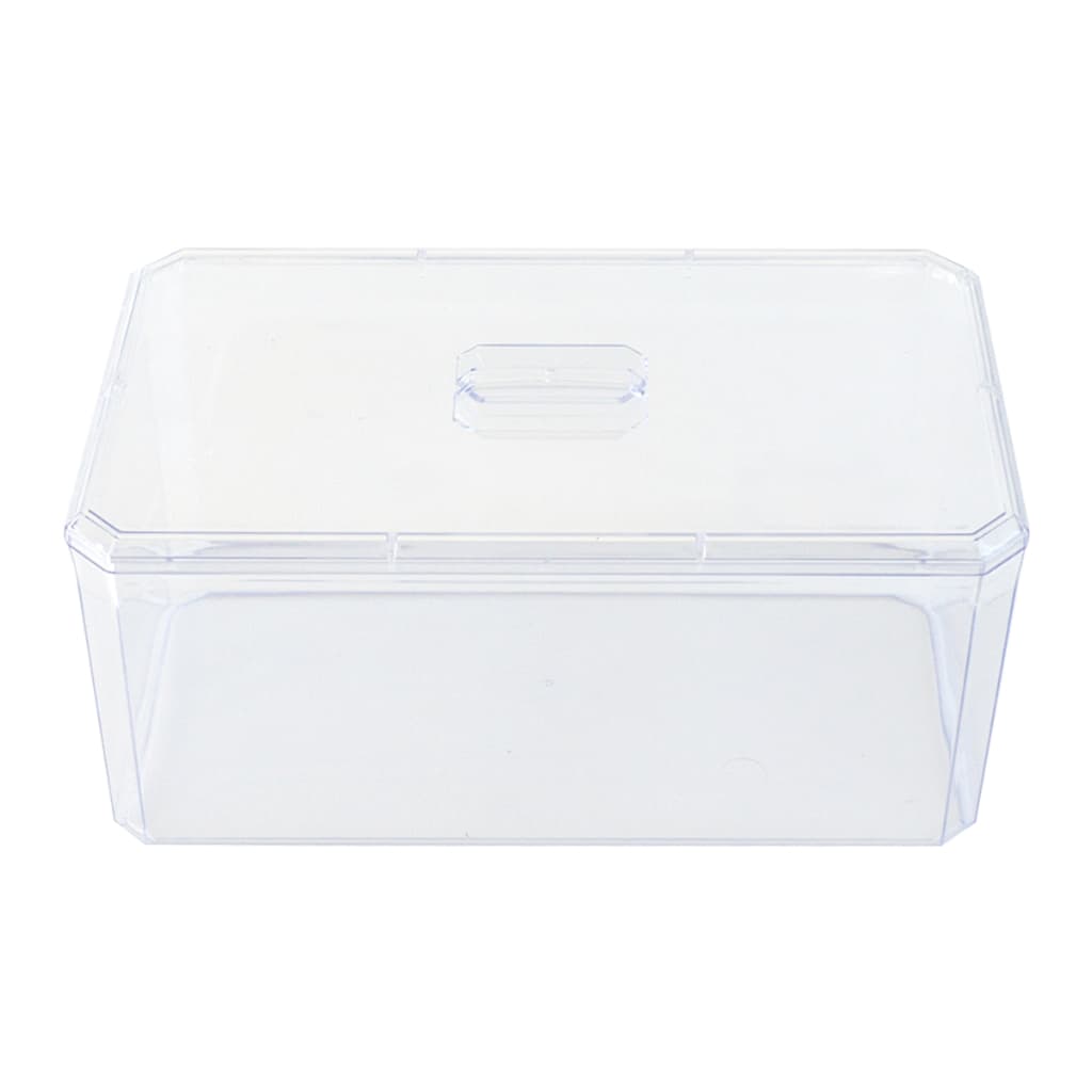10 Caixa Retangular Acrilico 20x12 Com Tampa Pote Cake Box 1,8L Presente