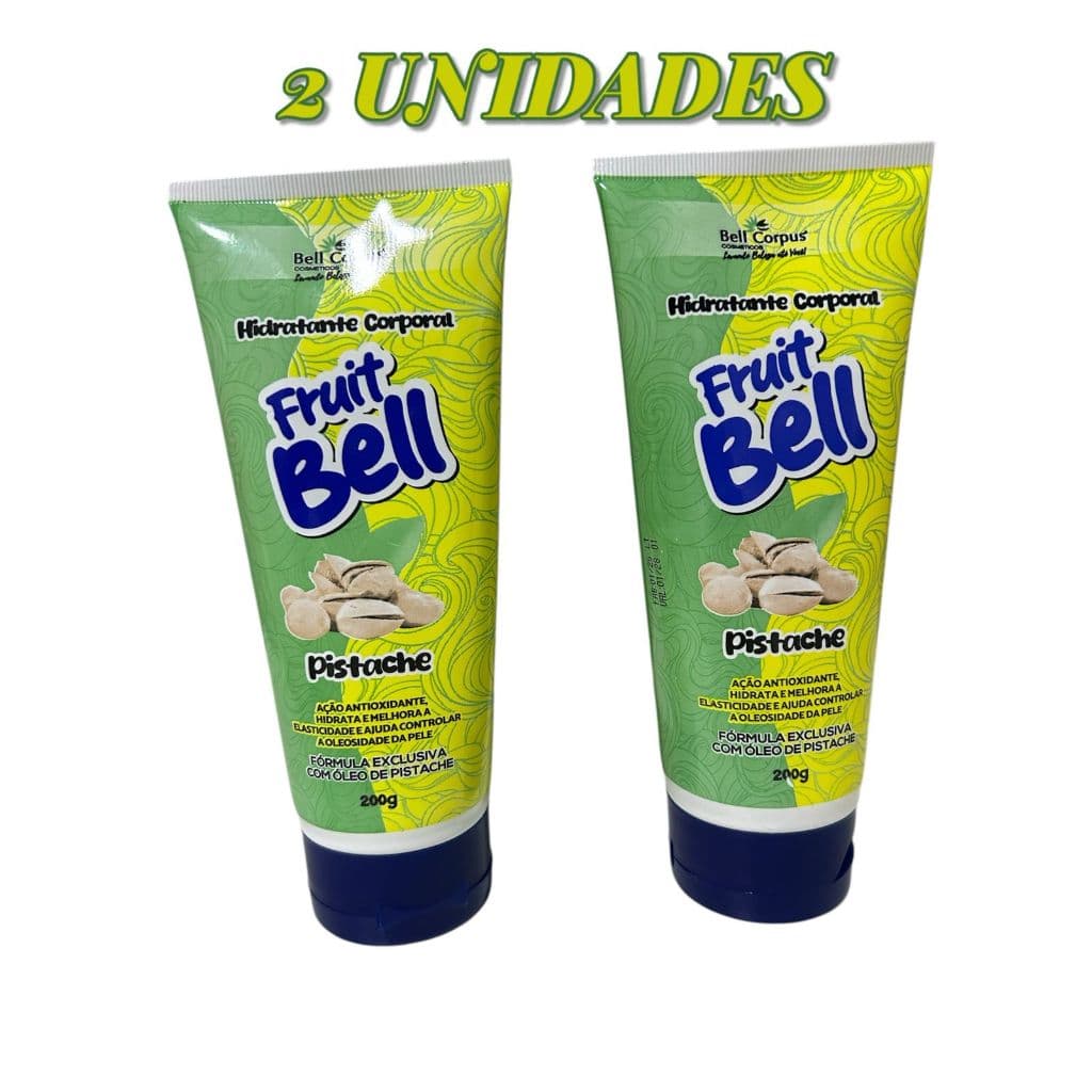 Kit Com 2 Loção Hidratante Corporal FRUIT BELL PISTACHE - Bell Corpus