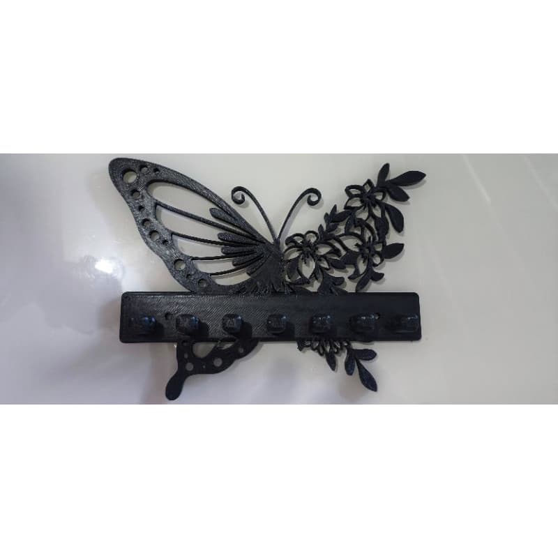Porta-Chaves Borboleta Decorativo Suporte para até 8 Chaves