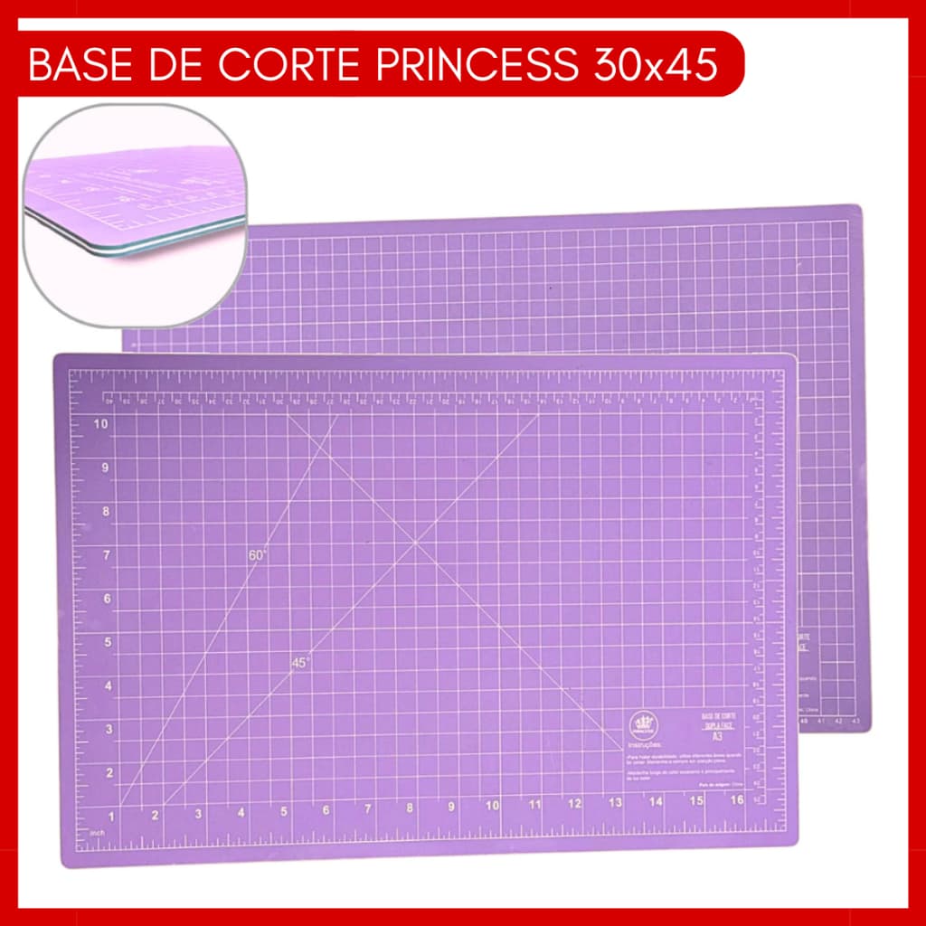 Base De Corte Princess A3 Dupla Face 30X45cm  Patchwork